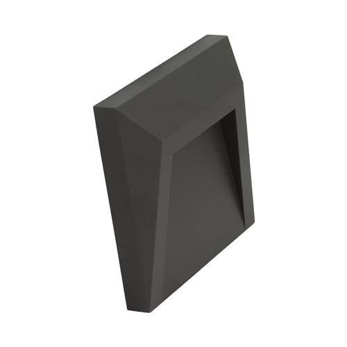 LEDKIA LIGHTING Baliza Exterior LED 1.5W Superficie Pared Antracita Clover 3000K Blanco Cálido