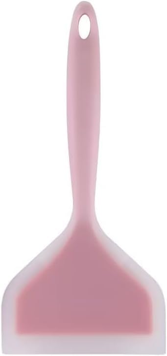 Pink Silicone Spatula, Wide Turner for Pancakes, Omelets, Fish, Pizza & Steak, Heat Resistant, Easy to Clean