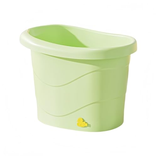 VZXベビーバスバケツ,プラスチック浴槽,オールインワン,バススツール,ベビーバス,浴槽,厚い浴槽,浴槽,座る,大きな子供用浴槽,滑り止め多目的,バスルームアクセサリー (緑色,(0〜3 歳児))