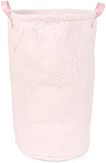 Beldray® LA073235PNKEGFOB Faux Fur Laundry Hamper, Ideal for Towels, Clothes or Toys, Easy Carry Handles, Portable, Easy Storage, Pink