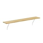 Loch & Skye Loby Curved Radiator Shelf with Foil Insulation - MDF Wooden Floating Radiator Shelf No Drilling with Brackets - No-Drill Over Radiator Shelves for Heat Circulation (Ash, 100cm)