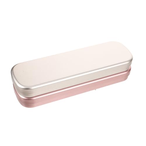 LOLIPPYY Plumier Metal Rigide en Tôle, Boîte de Rangement pour Stylos Portable et Pratique, pour...