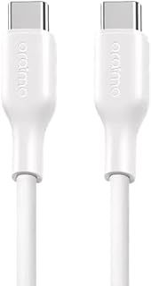 اورايمو كابل شحن USB-C الى USB-C من الترا فاست - OCD-1145CC - 1 متر - توصيل طاقة 5 امبير / 100 واط - تصميم معزز متين - ابيض