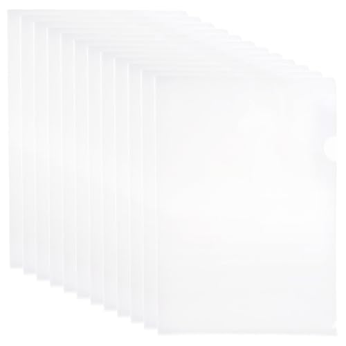 Carpeta transparente protectora y ligera funda plástica resistente para archivos escolares pack 20