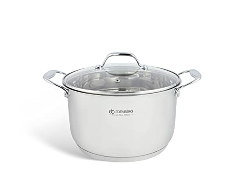 B EDENBERG Decorate Your Kitchen Topfset mit Pfanne - Töpfe Set aus Edelstahl - Kochtopf Induktion Geeignet für Alle Herdarten - Beständig Gegen Hohe Temperaturen - Marmorpfanne für Kochen – Bild 6