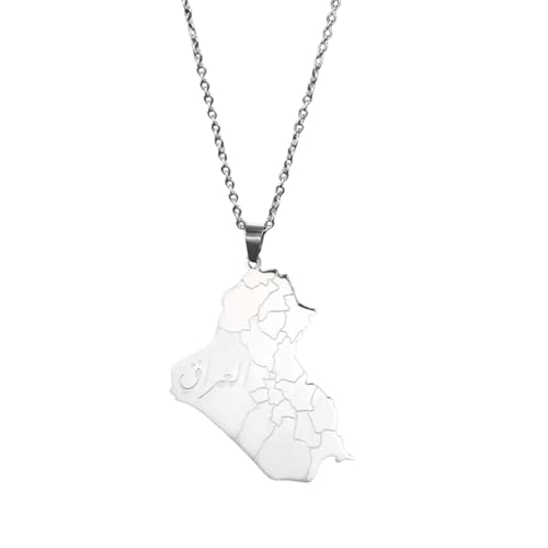 Collier carte Irak pour briser la nostalgie pendentif pays vintage