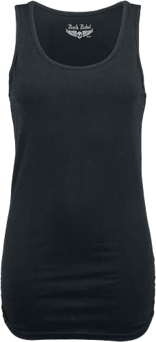 Rock Rebel by EMP Mujer Camiseta Suelta Gris con Aspecto de Doble Capa M