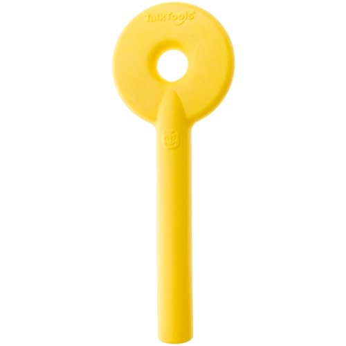 TalkTools Bite Tube - Oral Motor Chew Tool for Jaw Strength & Chewing Skills Speech & Feeding Therapy for Kids and Adults | Yellow