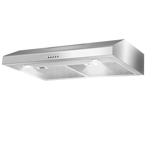 Turephe TPS30 Range Hood 30 Inch Under Cabinet,450 Cfm Ducted/Ductless Vent Hood For Kitchen With Bright Light, Quiet Operation And 3 Speed Exhaust Fan cover