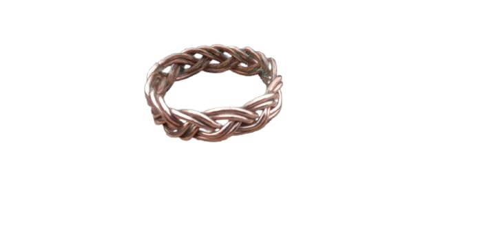 Solid Copper Braided ring, Stackable Arthritis Rings, Braied Unique Women's Statement Handmade bride Ring Jewelry,