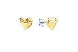 Dimensioni: 10 x 9 mm Calvin Klein Orecchini a Perno da Donna, Collezione Faceted Heart 35000042