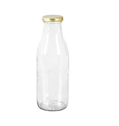 Image of Pure Source India Glass Water Bottle with airtight Cap - 500 ML, 1 Piece, Clear