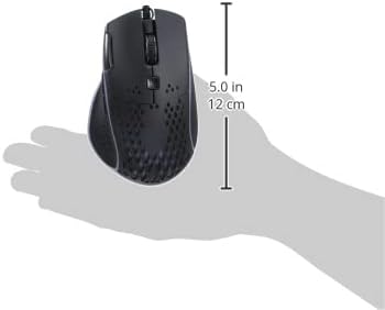 IMICE T97 RGB Honeycomb Gaming Mouse with size comparison to a hand