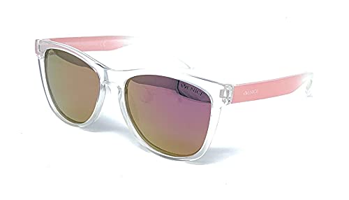 VENICE EYEWEAR OCCHIALI | Gafas de sol Polarizadas para niño (Rosa-Transparente) | Gafas sol niña 