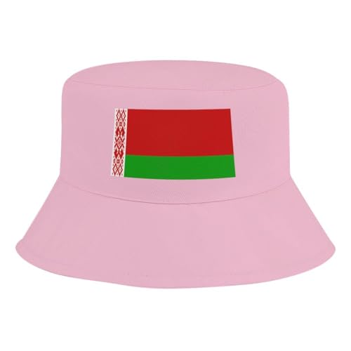 Kids Bucket Hat for Girls & Boys, Belarus Flag Pattern Bucket Hat for Girls Boys,Fun & Cool Fun Outdoor Vacation