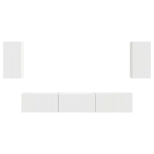 Buffet moderne et meuble bas TV blanc en bois pour séjour - 8