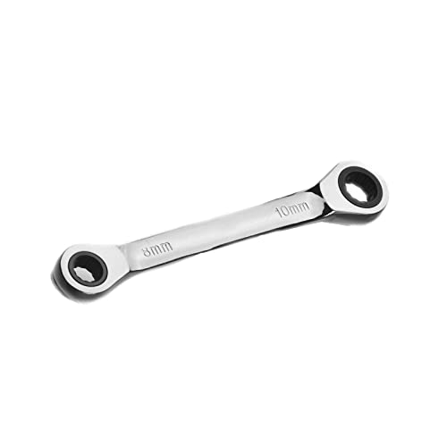 Leliafleury CR-V Double Ratcheting Wrench, 72-Tooth, 5-Degree Swing Arc