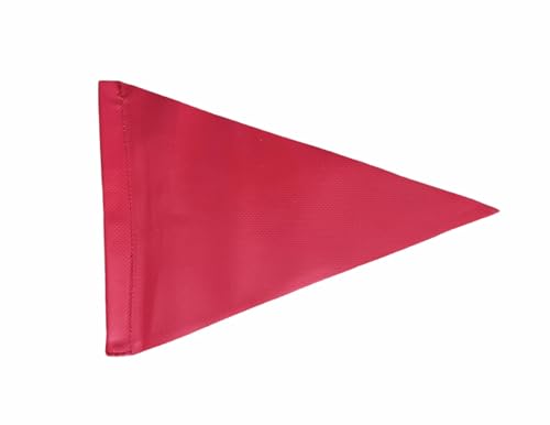 JLP safety High visibility and wind resistance 12x19 In Flag Off Road Sports Sand Dunes 4x4 OutDoor Sports ATV Made In USA Triangle Red