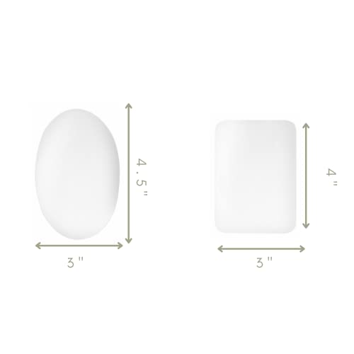 Johnson & Smith Iron On Patches - 14-Piece Iron On Patch For Clothing, Pants Repair - Adhesive Fabric Patches In 2 Shapes - Easy To Use, No Sewing Needed - Cool Rectangle And Round Patches – White #TOP2