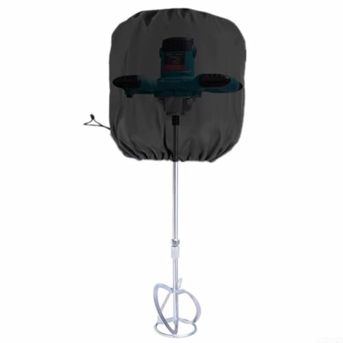 Cubierta para batidora de lodo de mano de tela Oxford 210D impermeable, protección resistente al polvo para hormigoneras eléctricas de cemento y mortero, 44 x 36 cm, color negro