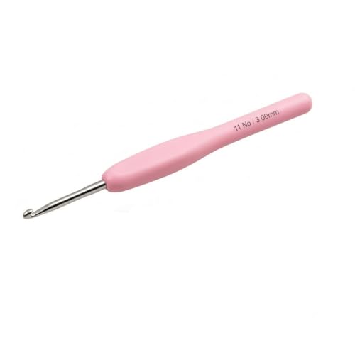 Image of Number 11 Crochet Hook 3.00mm and 15mm Height with Ergonomic Handle, Multicolour Pack of 1