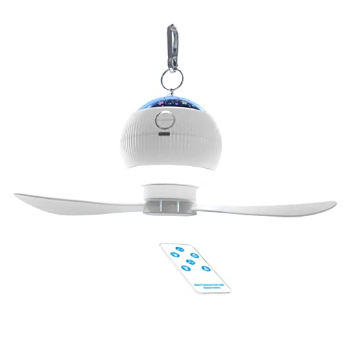 Ventilateur de camping portable rechargeable avec lampe de tente suspendue