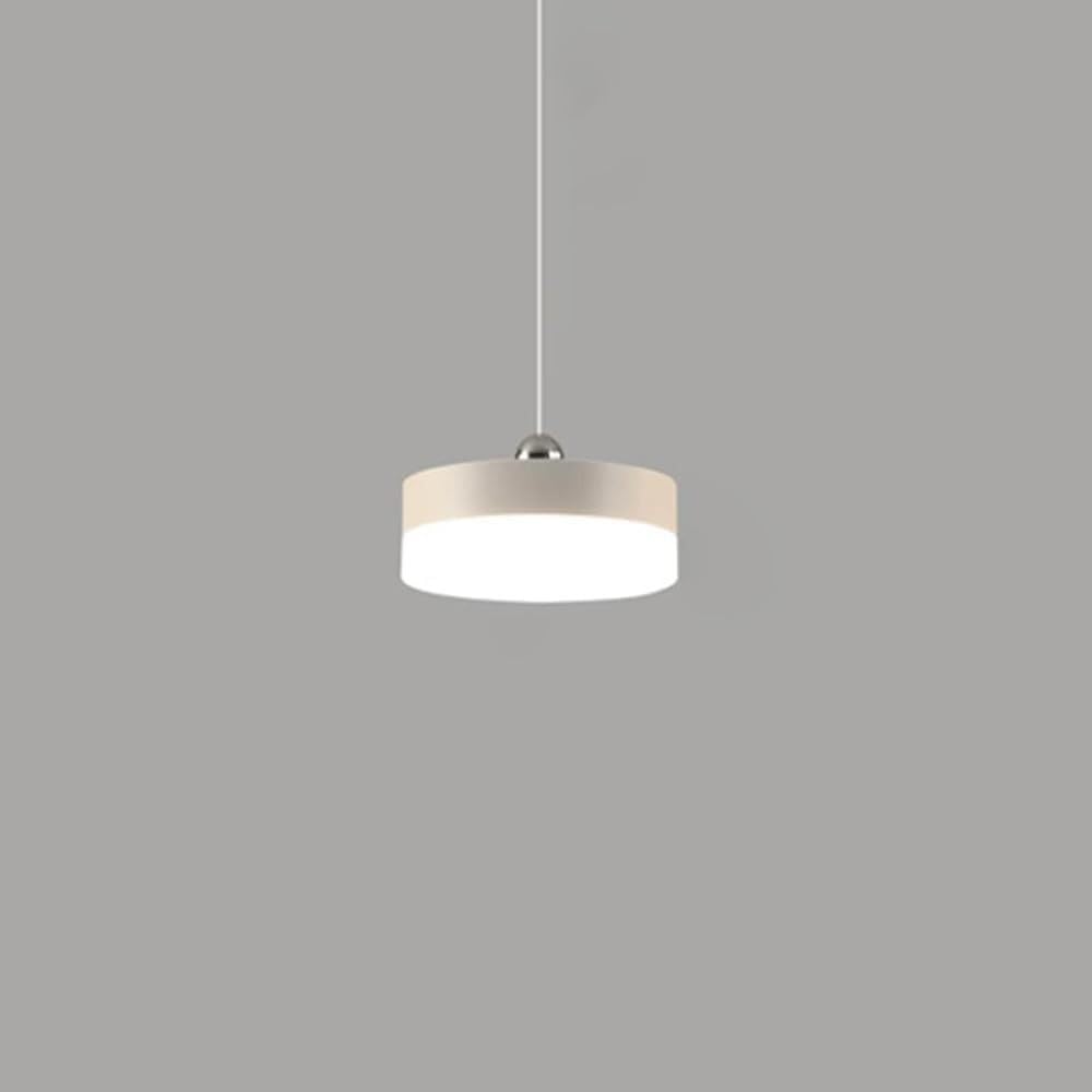 SXECAEPS Modern creative chandelier Nordic Style Metal Pendant Light White Acrylic Simple Hanging Lamp Bedroom Bedside Cupboard Milk Tea Store Coffee Shop Writing Desk Counter Decora