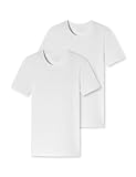 Schiesser Herren 2 Pack Unterhemd Rundhals mit Arm Baumwolle - 95/5