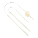 Collar Rosa Gargantilla Cadena Cuello Mujer Clavícula Tela Blanca