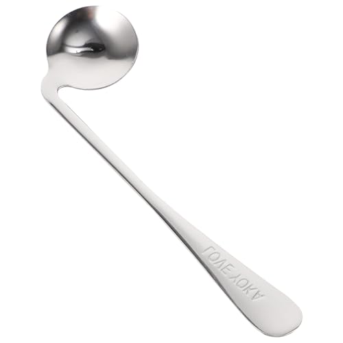 SOLUSTRE Gebogener Edelstahl Löffel für Selbstfütterung Abgewinkeltes Besteck für Ältere Patienten Ergonomisches Fütterungslöffelgeschirr für...