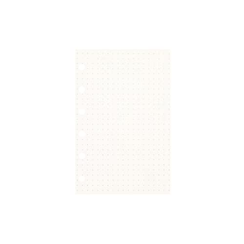 Image of Zelten Loose Leaf Punched Paper Refills Paper for 6 Hole Binder Personal Organizer Diary Notebook Refillable Planner (Dotted,A7 /6 Hole)