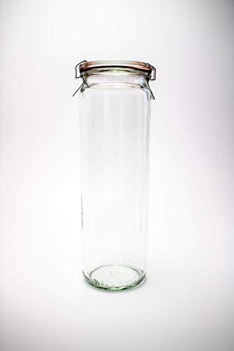 Weck 1/2 Liter Tall Jars Set - Air-Tight Storage for Food, Yogurt, Jelly