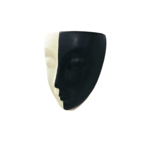 Image of Ceramic Lady Face Wall Hanging Planter | 17.5 x 13.5 cm Abstract Face Vase for Indoor Wall, Living Room, Balcony & Home Decor (Black & White)