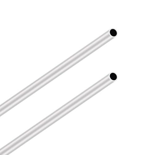 LAVMHAB 6063 tubi in alluminio 10 mm OD/diametro esterno x 1,0 mm di spessore, 300 mm di lunghezza, tubo rotondo in alluminio, tubi dritti senza saldatura (2 pezzi)