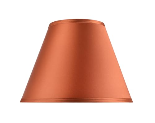 Image of Aspen Creative 32193A Transitional Empire Shape Spider Construction Lamp Shade in Burnt Orange, 6 inch Top x 12 inch Bottom x 9 inch Slant Height