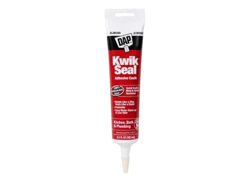 Image of DAP 18013 6 Pack 5.5 oz. Kwik Seal Kitchen and Bath Adhesive Caulk, Almond