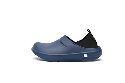 Huhv Clog Recovery Comfort Slip-On With Drop-Back Heel Navy Unisex Men's 6 / Women's 8 #TOP2