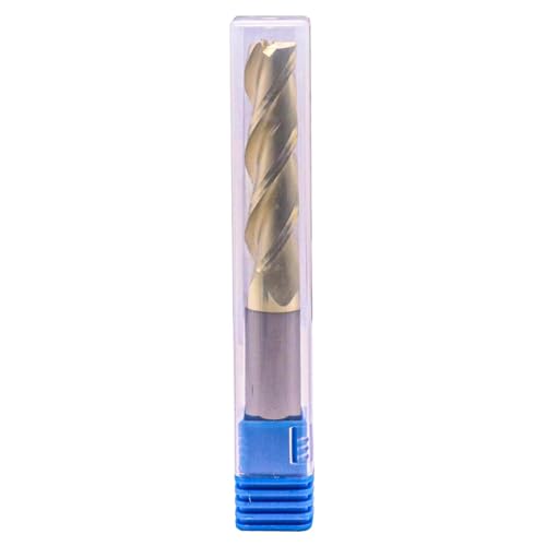 Image of 1 /2 inch 3 Flute ZrN Coated Solid Carbide Square End Mill for Aluminum, 4 inch OAL | 37 Degree Helix, Long End Mill, 1 /2 inch Cutting Diameter, 1 /2 inch Shank Diameter, 2 inch Length of Cut