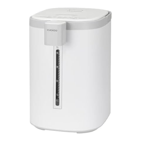CUCKOO CWP-A501TW 5-Liter Hot Water Dispenser & Warmer with 4 Operating Modes, Chlorine Evaporation, Child Lock Function (White/Gray) Cover
