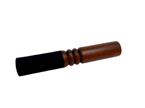 Leoriaie 1 PCS Tibetan Singing Bowl Mallet Suede Wooden Striker Leather Wrapped Meditation Mallet...
