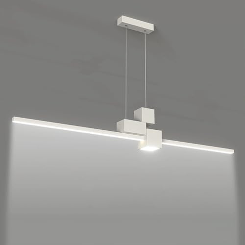 Lámpara lineal LED minimalista con iluminación variable blanca para mesa de bar