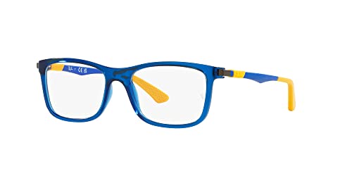 Ray-Ban RY1549 Unisex Kids Square Prescription Eyewear Frames, Transparent Blue/Demo Lens, 50 mm - image 2