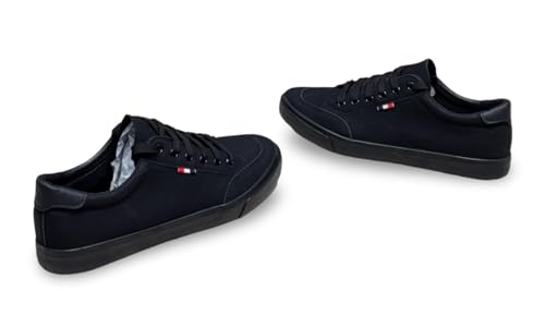 Image of Classic Canvas Sneakers, Casual Lace-Up Shoes with Green Sole, Unisex Fashion Trainers Shoes