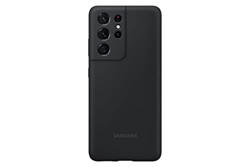 Image of Samsung Official Silicone Cover For Samsung Galaxy S21 Ultra (Black, S21 Ultra)