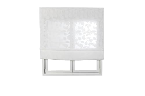 VIEWTEX | Estores Plegables con Varillas | Estor Blanco Translúcido Nerja Medidas 120cmx250cm | Fácil Instalación, Lavable | Fabricado en España