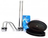 DL1FC Chrome Dually Valve Kit Fits 2007-Present Fits Ford E450 16" Steel Wheel Oval Holes 4.25x2.25 Class C