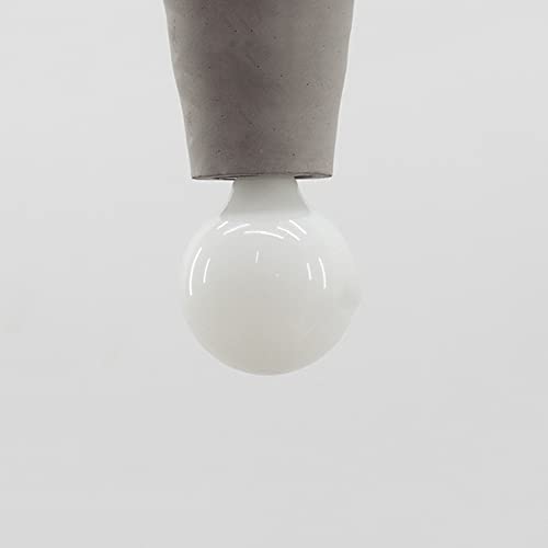 Lámpara de techo para espacios pequeños estilo loft cemento gris 7