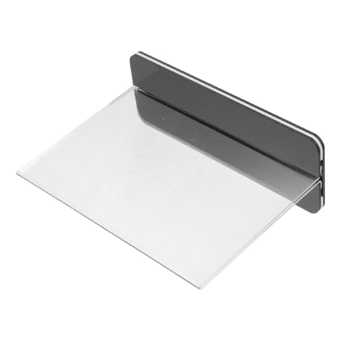 CLISPEED Acrylic Table Sign Holder A6 Horizontal Display Frame for Menus Flyers and Business Cards Black Base Design Easy to Use for Office and Restaurant Signage
