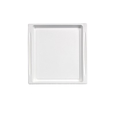 PacknWood 210APUTRP12 White Sugarcane Tray - Disposable Platters Cookies Serving Trays for Party - Paper Plate Rectangular - Biodegradable Tray - Atlas 1/2-10.7 x 7.5 x 0.75in - 100 pcs