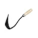Haoooan Narzędzie Garden Edger 1 PAC Drewniany uchwyt Crooked Handle Triangle Tips Hoe Zakrzywiony uchwyt Hoe Rolniczy Ogrodnictwo Sadzonki Narzędzie